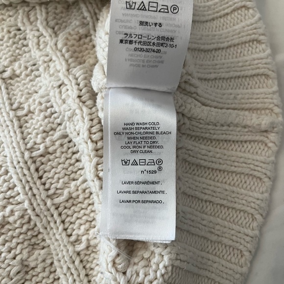 Ivory cable knit sweater. Comfortable and warm. - Picture 7 of 7